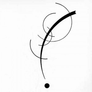 Kandinsky-Linea curva libera verso il punto